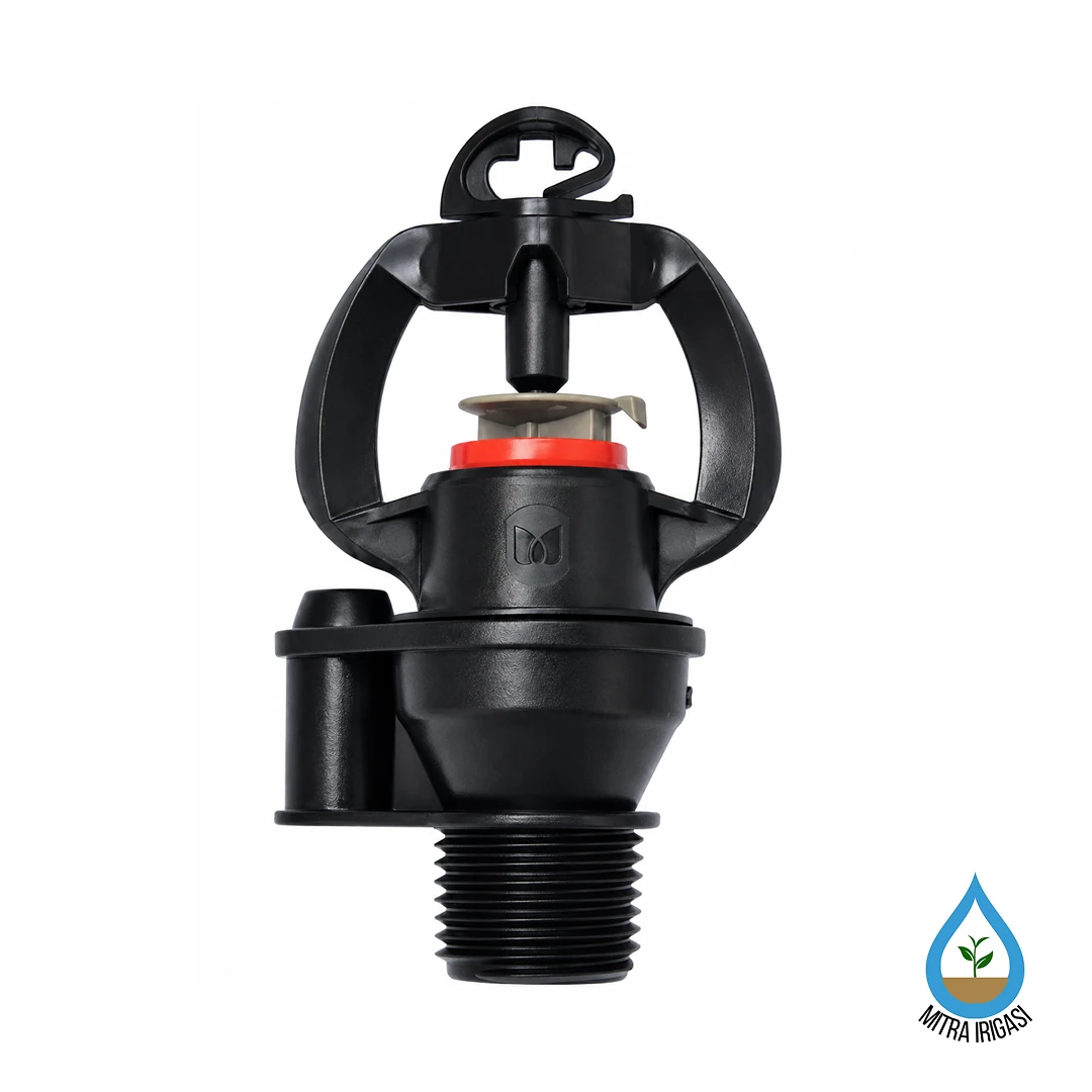 PC Microsprinkler, 35L/h, Green nozzle, OD 8 mm stake and 1/2" BSP Male thread