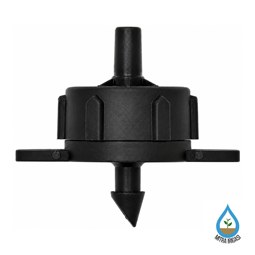 Pressure Compensationg Dripper ,Take Apart, 1/4", Black Color, 4/Lh@0.8-3.2bar, Dn5